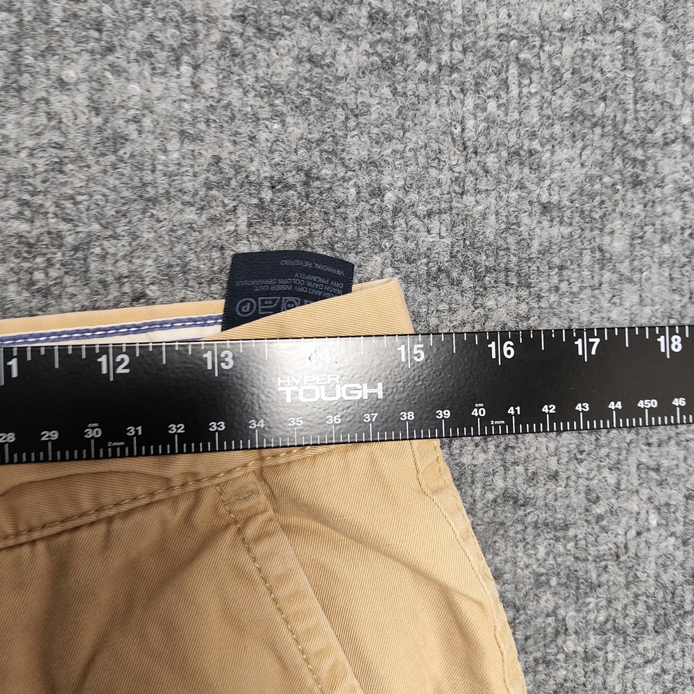 Tommy Hilfiger Shorts Mens 30 Beige Chino Cotton Twill Flat Front Casual Logo - Picture 4 of 12